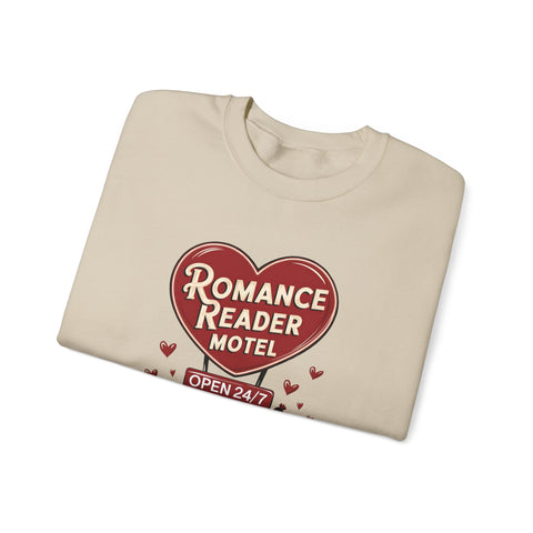 Romance Reader Motel Crewneck Sweatshirt - Cozy Unisex Pullover for Book Lovers