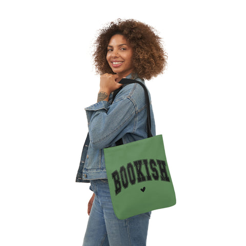 Bookish Canvas Tote Bag, Black Strap