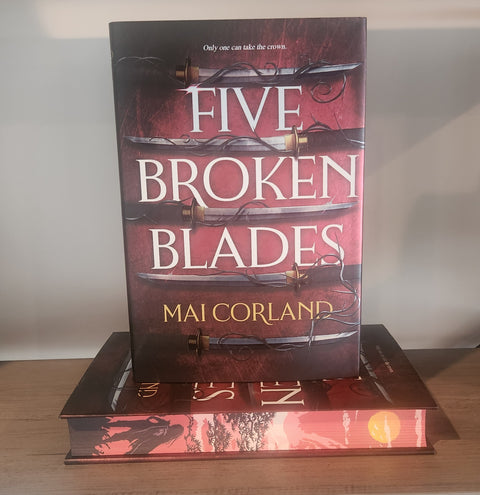 Five Broken Blades by Mai Corland Sprayed Edge Hardback