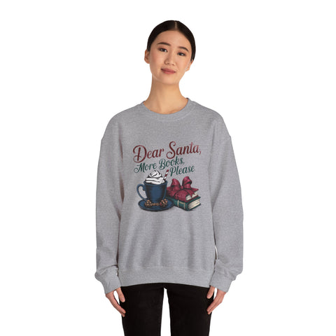 Dear Santa, Crewneck Sweatshirt - Cozy Unisex Pullover for Book Lovers