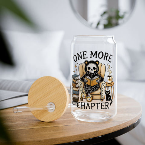 One More Chapter; Sipper Glass, 16oz