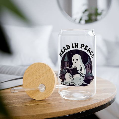 Halloween Read Ghost; Sipper Glass, 16oz